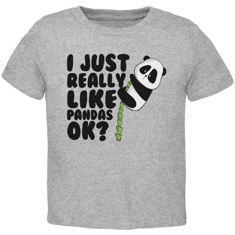 I Just Really Like Pandas Cute Toddler T ShirtFestival T-Shirts