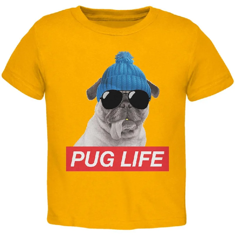 Pug Life Gold Toddler T-ShirtLounge T-Shirts