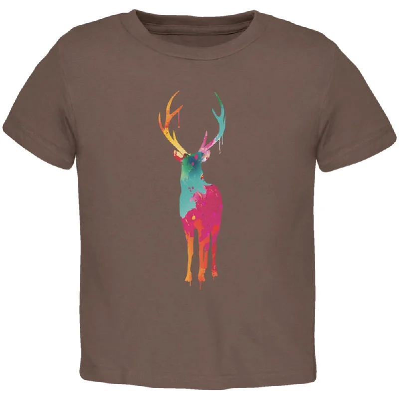 Splatter Deer Brown Toddler T-ShirtReflective T-Shirts