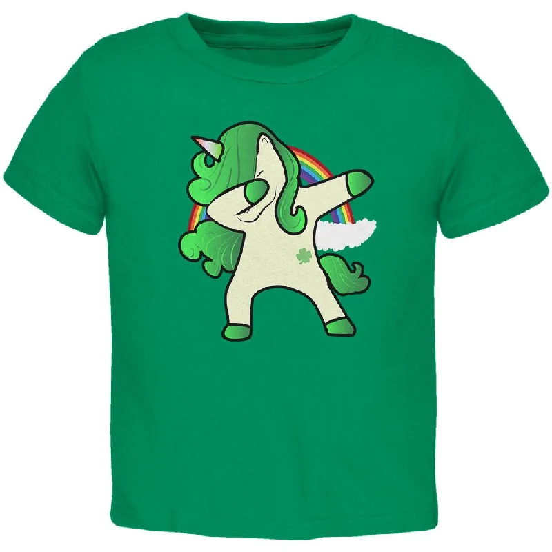 St. Patrick's Day Irish Dabbing Unicorn Toddler T ShirtLuxury T-Shirts