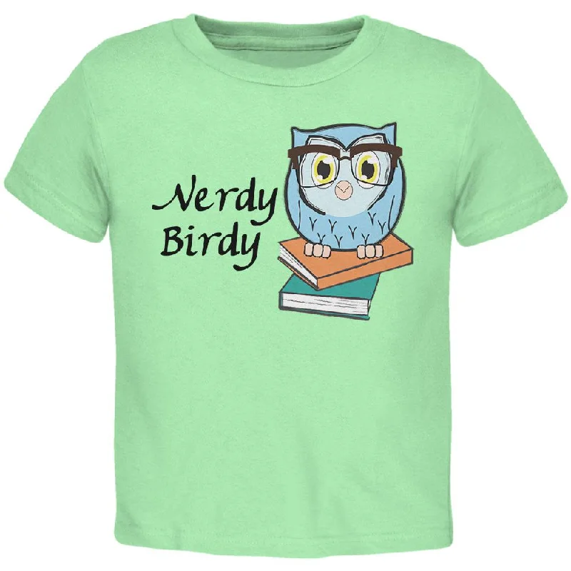 Owl Nerdy Birdy Funny Rhyme Toddler T ShirtV-Neck T-Shirts