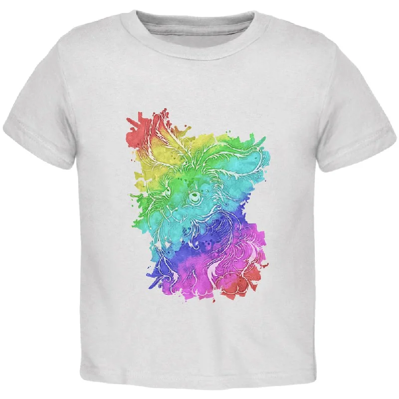 Rainbow Watercolor Easter Bunny Toddler T ShirtHigh-Fashion T-Shirts