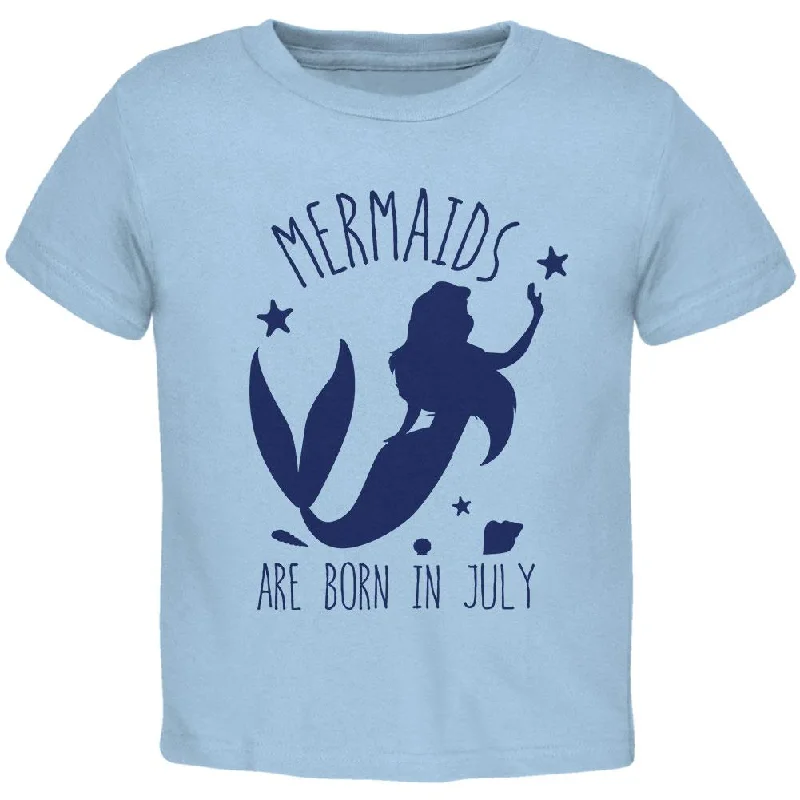 Mermaids Are Born In July Toddler T ShirtPlush T-Shirts