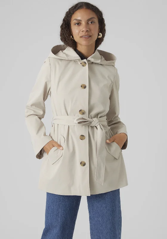 Vero Moda Chelsea Trench Coat, Cream