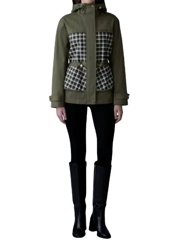 Kaori Trench Jacket In Light Military