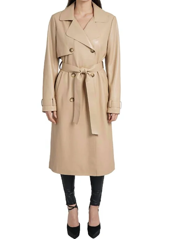 Carter Trench Coat In Beige