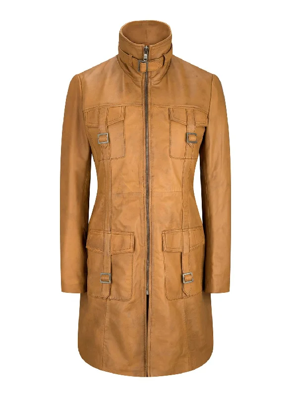 Vintage Leather Trench Coat