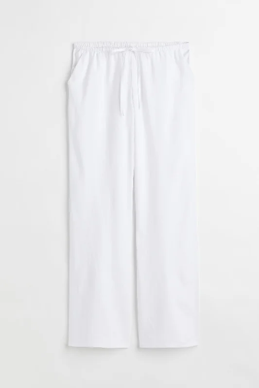 Old Money Classic Linen Loose Gruty Pants