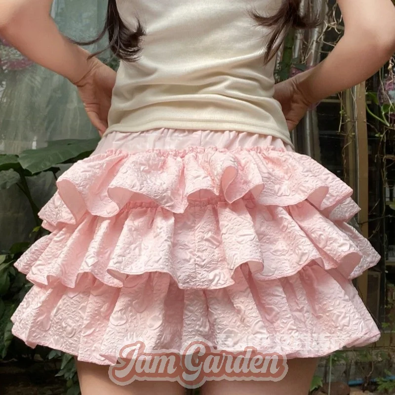 Soft Girl All-Match Three-Dimensional Crumpled Cake Skirt Pumpkin Pants