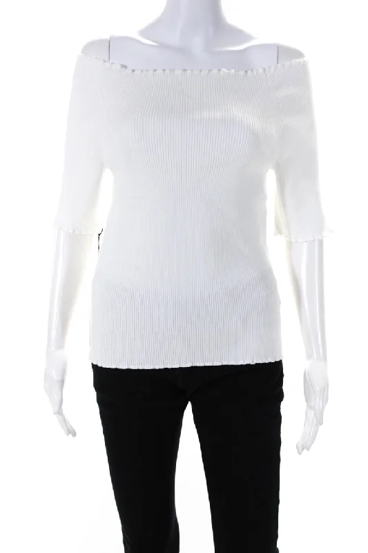 Knit ShirtAdeam Womens Wave Knit Top White