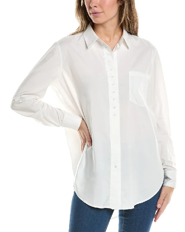 Multi-pocket designGRACIA SE ASYMMETRICAL 3/4 BUTTON-DOWN BLO