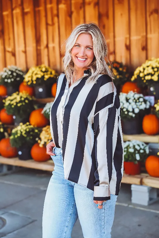 Duck downKacey Striped Button Down