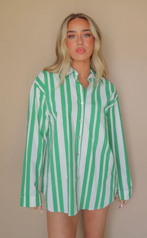 Fashion down jacketshow me your mumu: berman button down - stripe