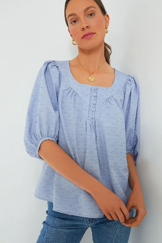 Chambray Inara BlouseRibbed Cuff Shirts