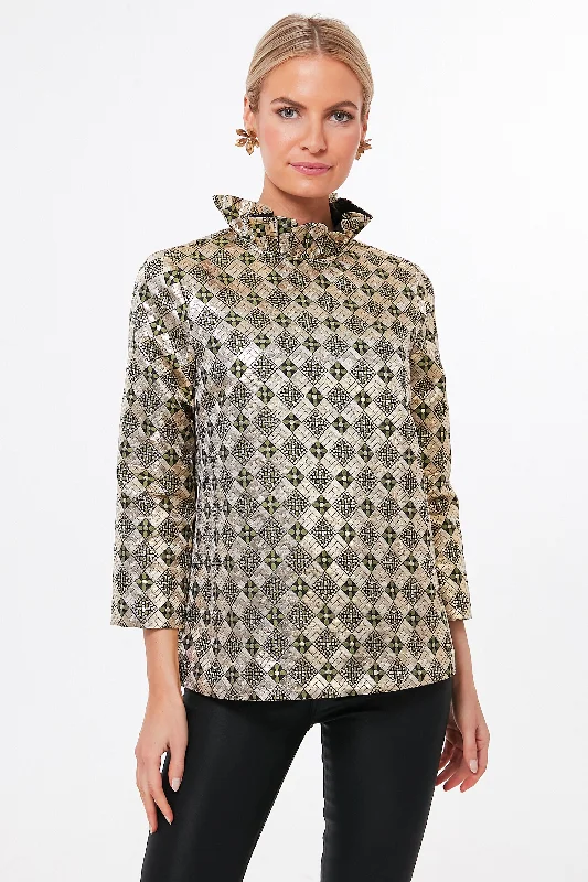 Champagne Toast Faye BlouseStudded Shirts