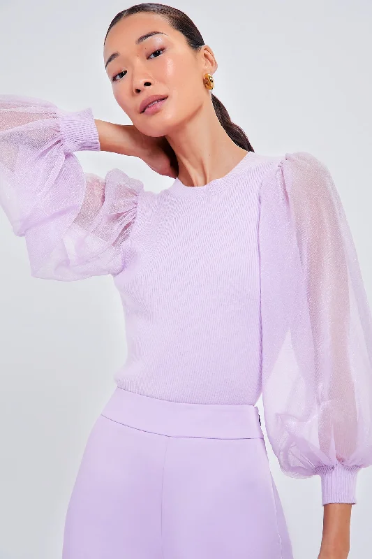 Lilac Knit Betsy BlouseTasseled Shirts