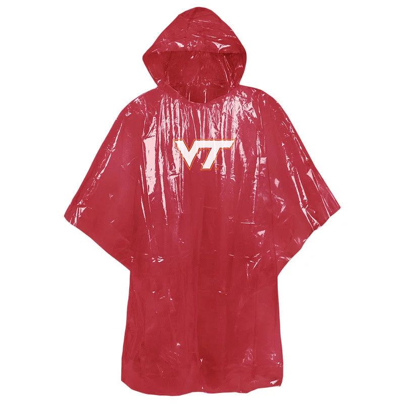 Cashmere HoodiesVirginia Tech Hooded Rain Poncho: Maroon