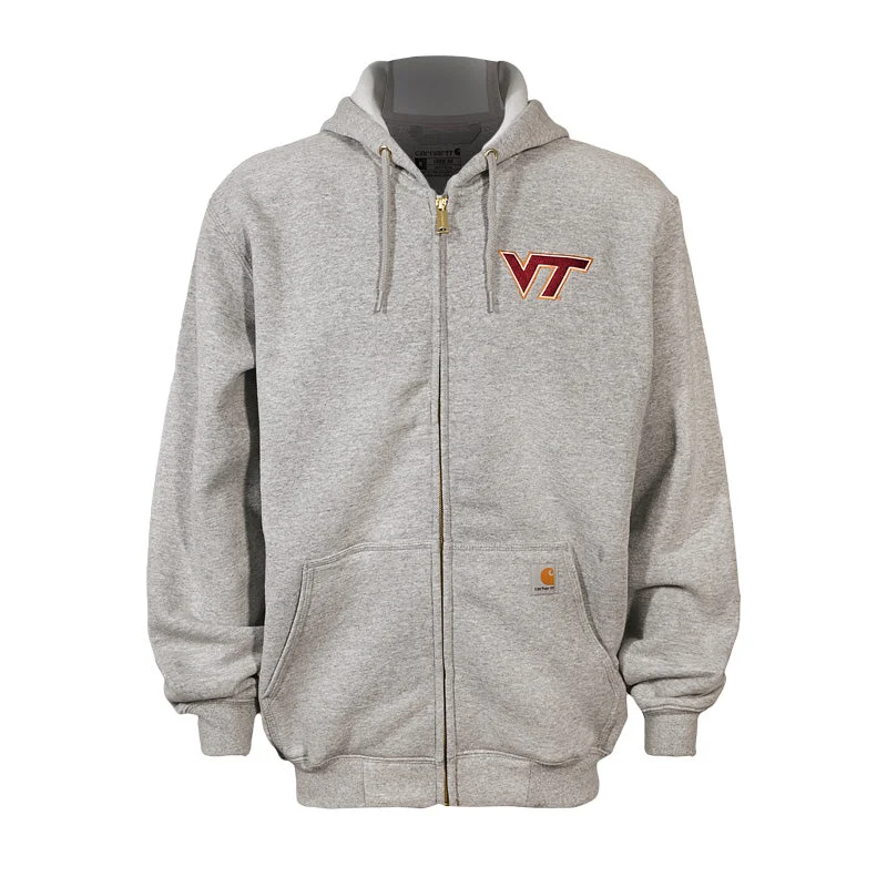 Hemp SweatshirtsVirginia Tech Midweight Hooded Full-Zip: Heather Gray by Carhartt