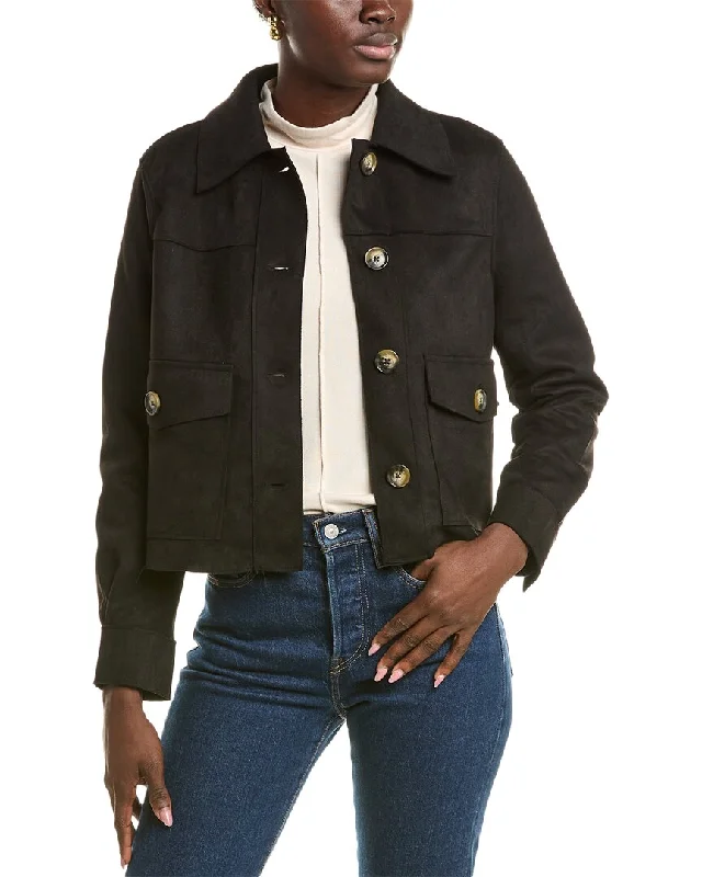 T Tahari Short Collared JacketDenim Jackets