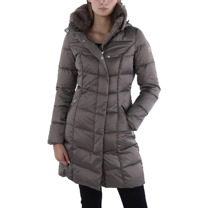 Womens Insulated Faux Fur Collar Puffer JacketDesigner Jackets