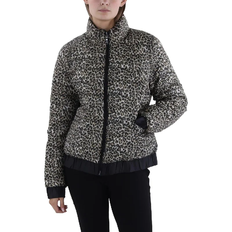 Womens Insulated Animal Print Puffer JacketFormal Jackets