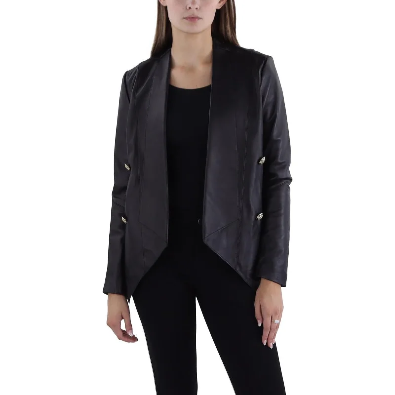 Womens Leather Asymmetric Leather JacketCasual Jackets