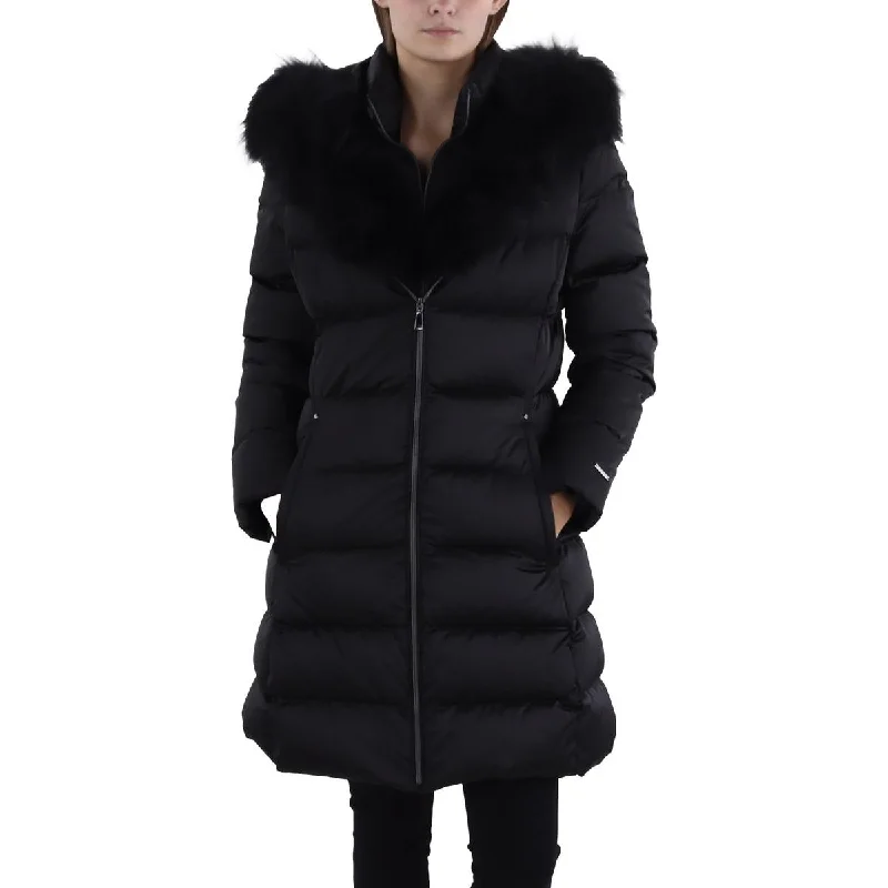 Womens Insulated Faux Fur Trim Puffer JacketSnowboard Jackets