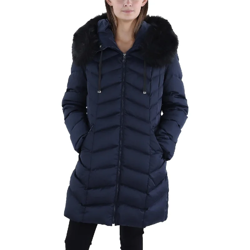 Womens Insulated Faux Fur Trim Puffer JacketCamping Jackets