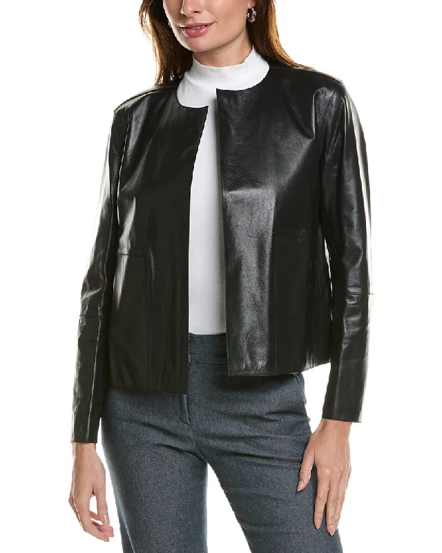 Lafayette 148 New York Nash Leather JacketHunting Jackets