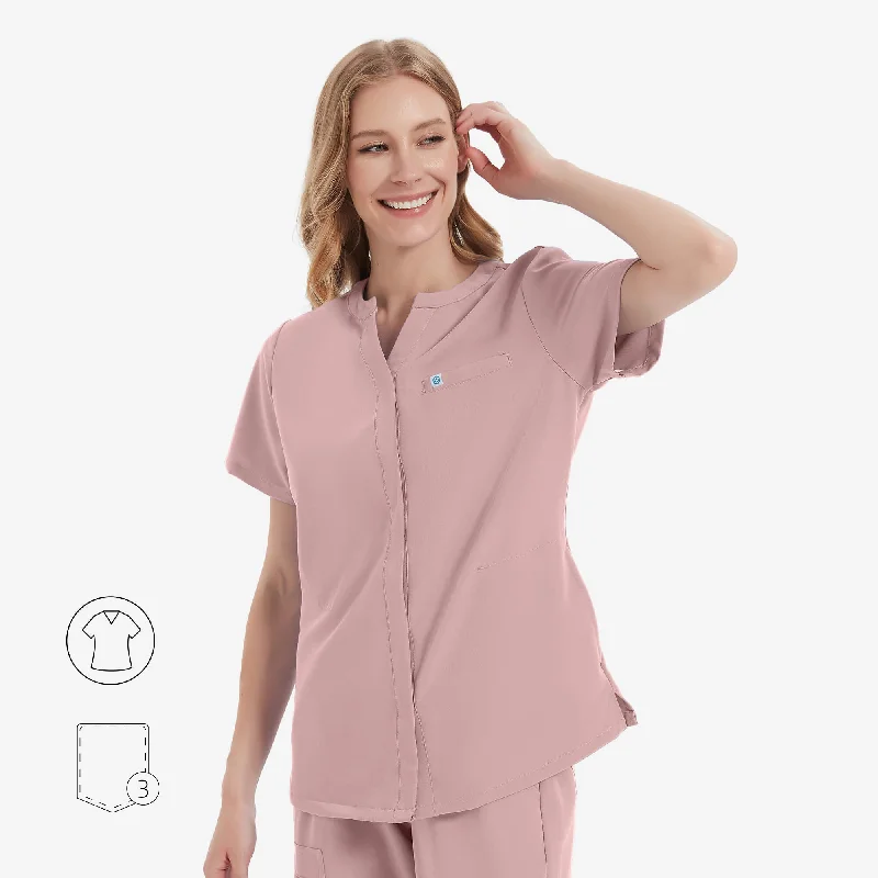 Cerise Snap-Front Scrub TopSherpa Jackets