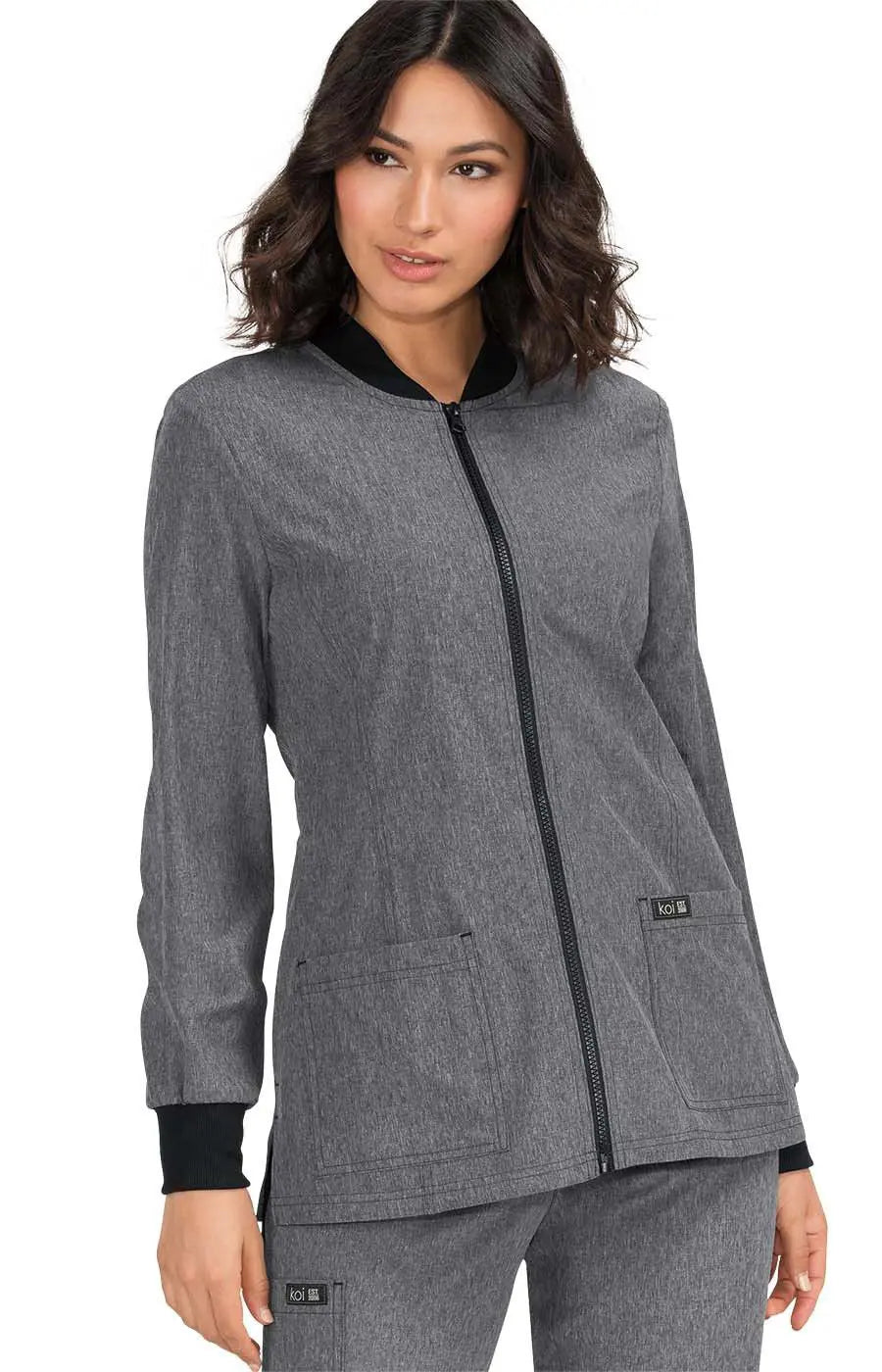 Koi Women's Andrea Jacket - Heather GreyHooded Jackets