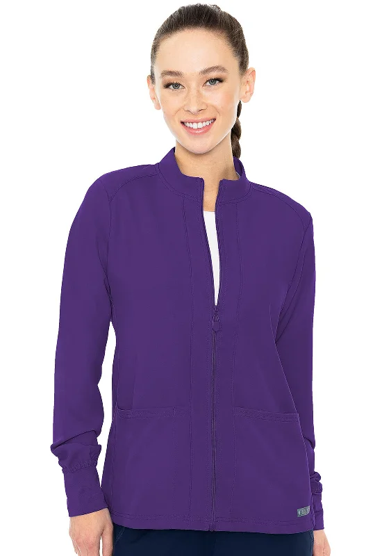 Med Couture Insight Zip Front Warm-Up With Shoulder Yokes Scrub JacketSki Jackets