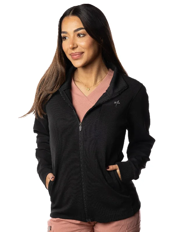 On-Call Scrub Jacket - WomenLeather-Paneled Jackets