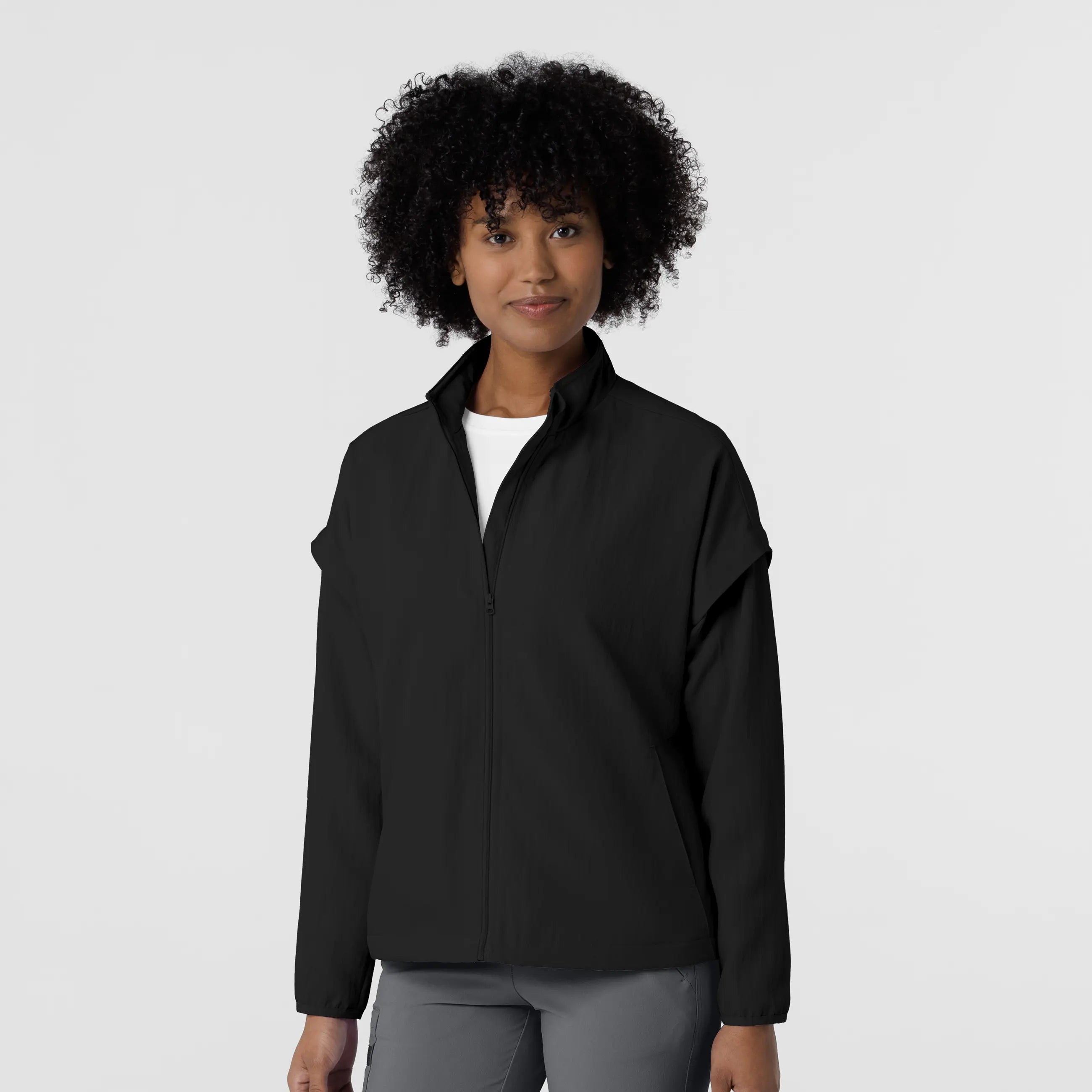 Wink Women's BreezeBreaker Scrub Jacket - BlackLeather Jackets