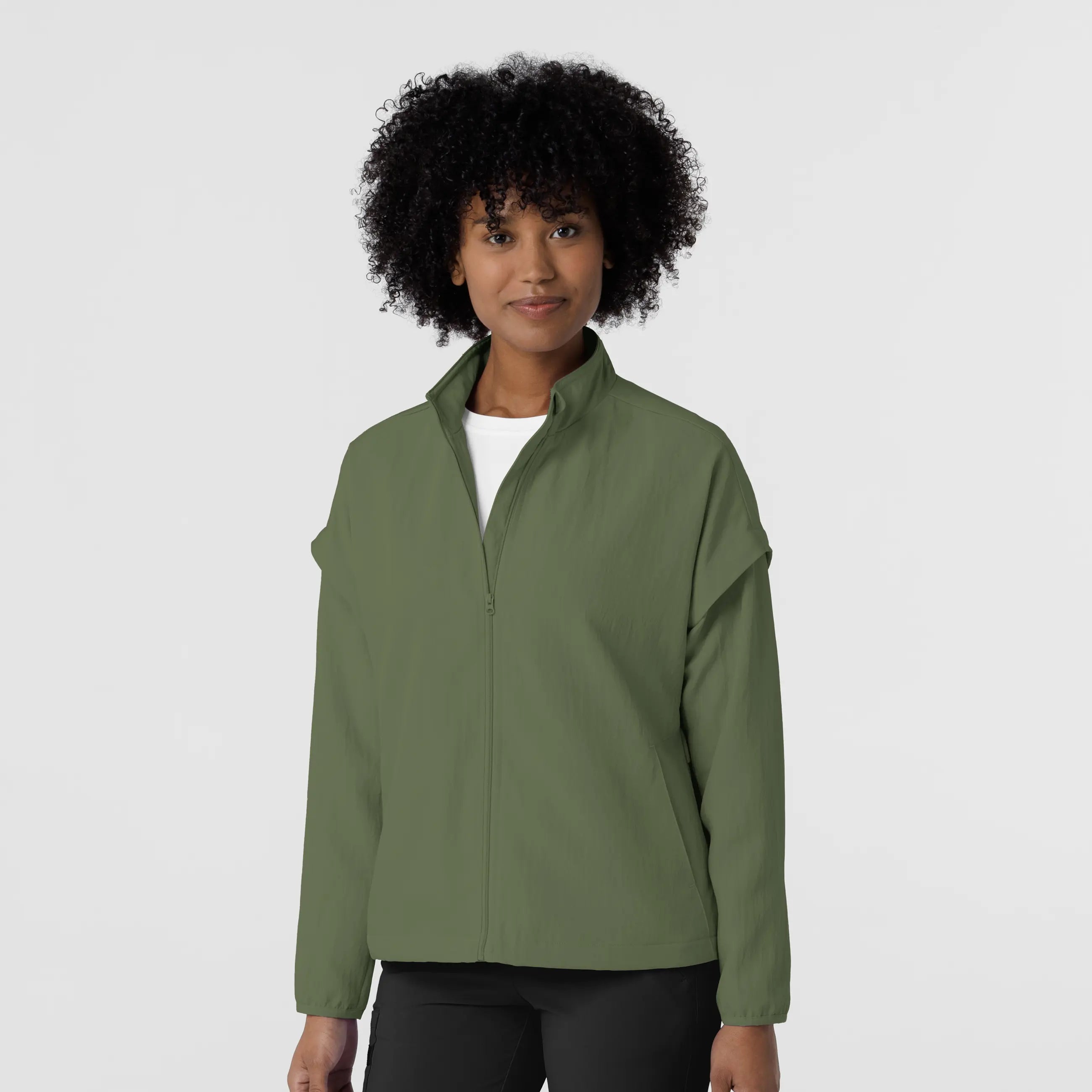 Wink Women's BreezeBreaker Scrub Jacket - OliveDenim Jackets