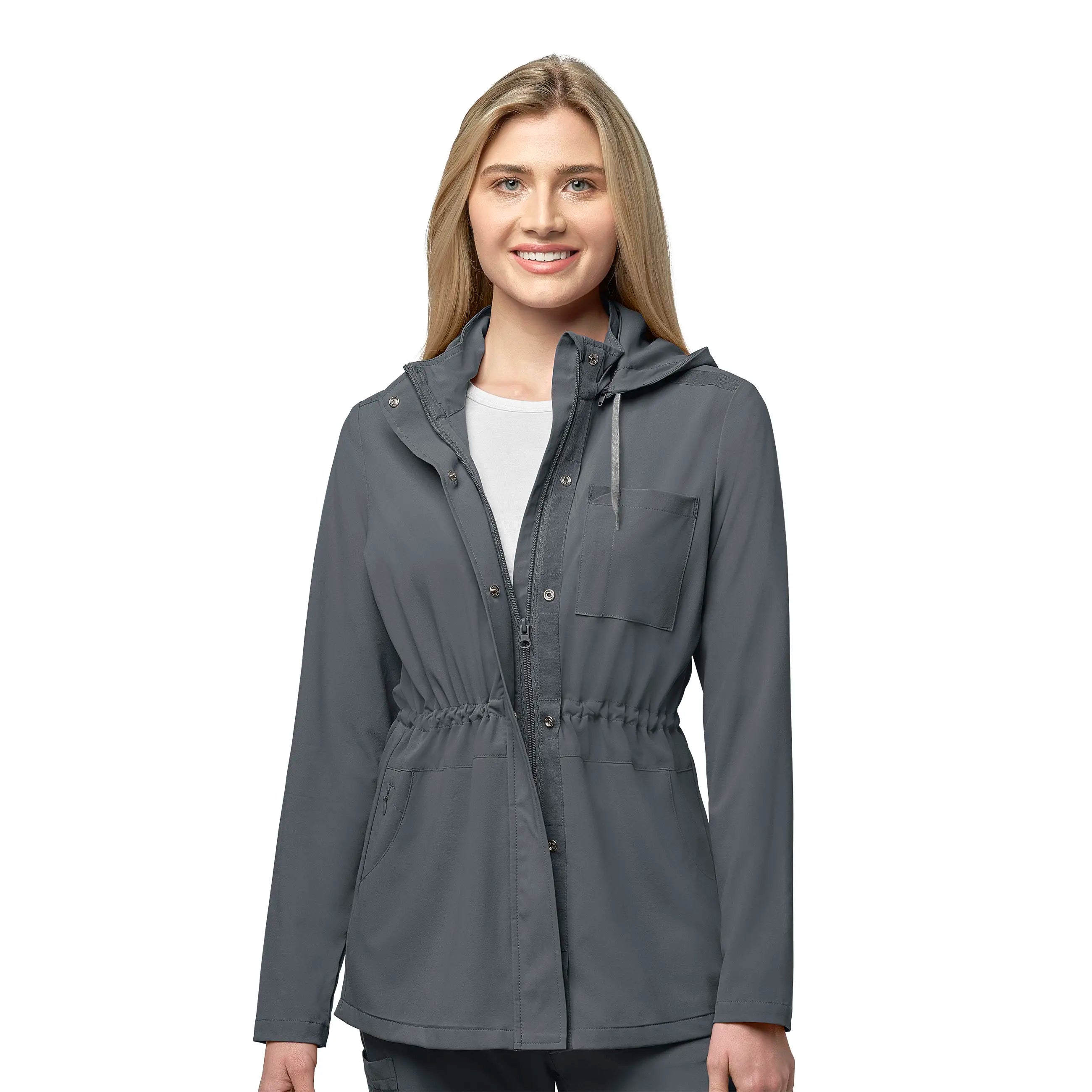 Wink Women's Convertible Hood Fashion Jacket - PewterWindbreakers