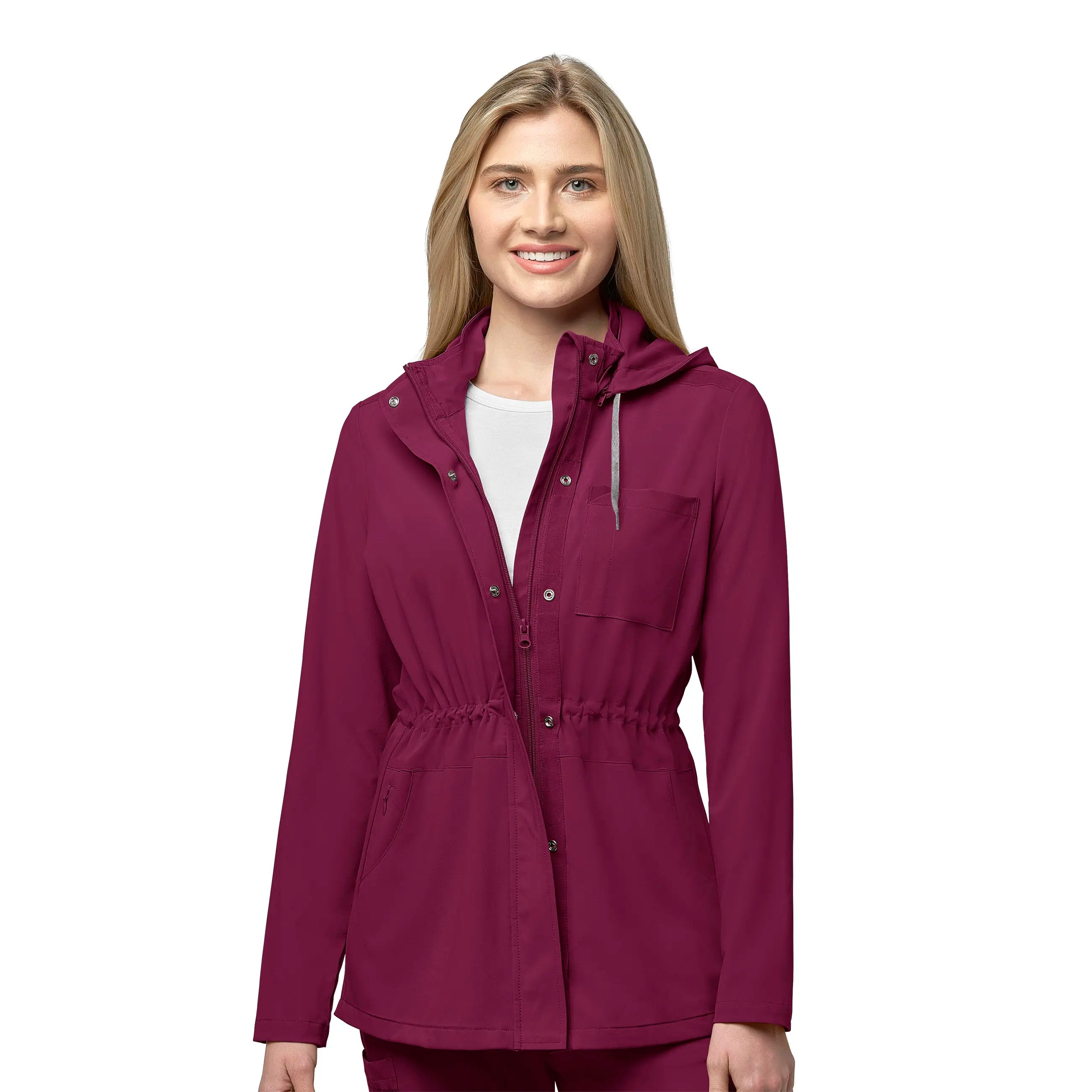 Wink Women's Convertible Hood Fashion Jacket - WineTrack Jackets