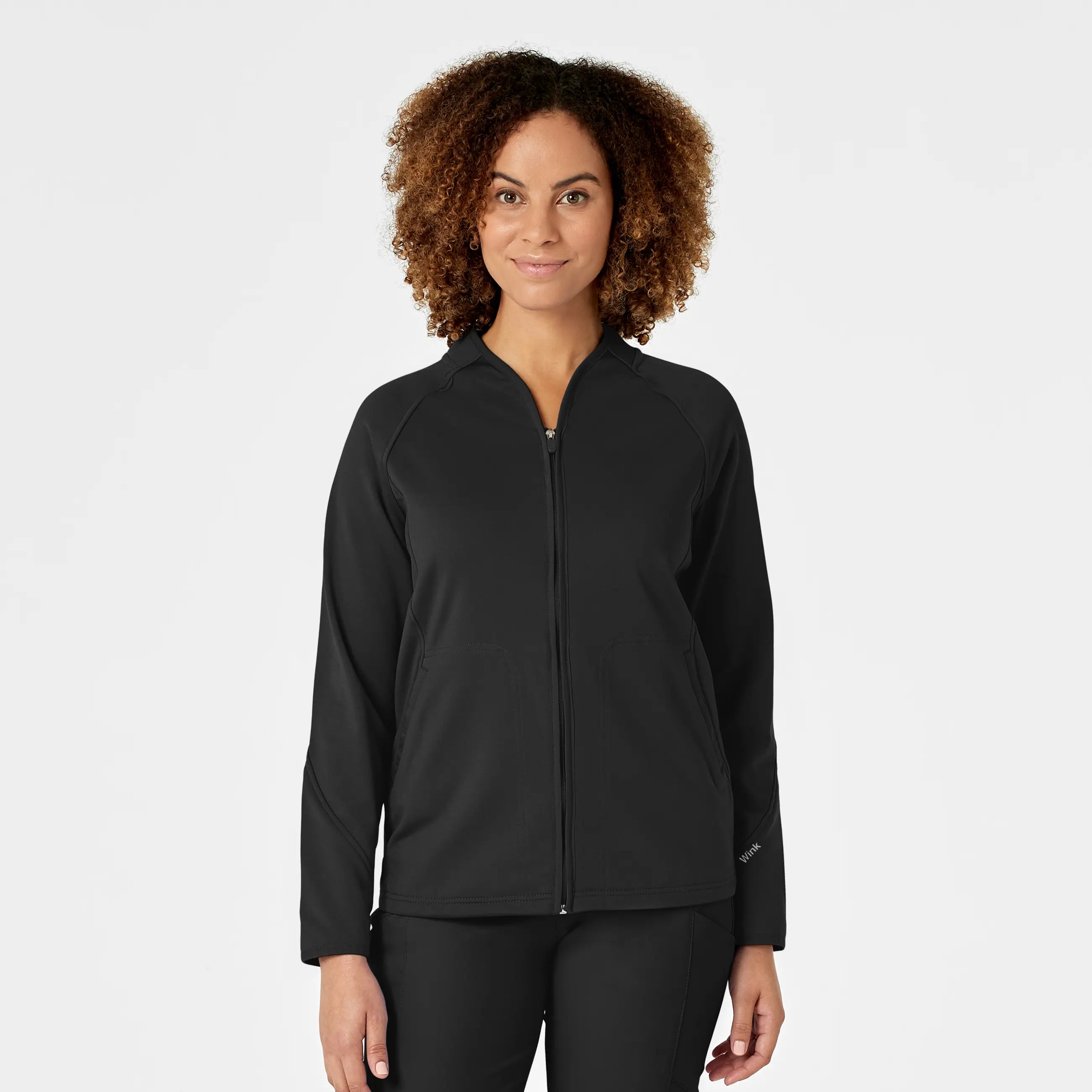 Wink Women's Fleece Full Zip Jacket - BlackLounge Jackets