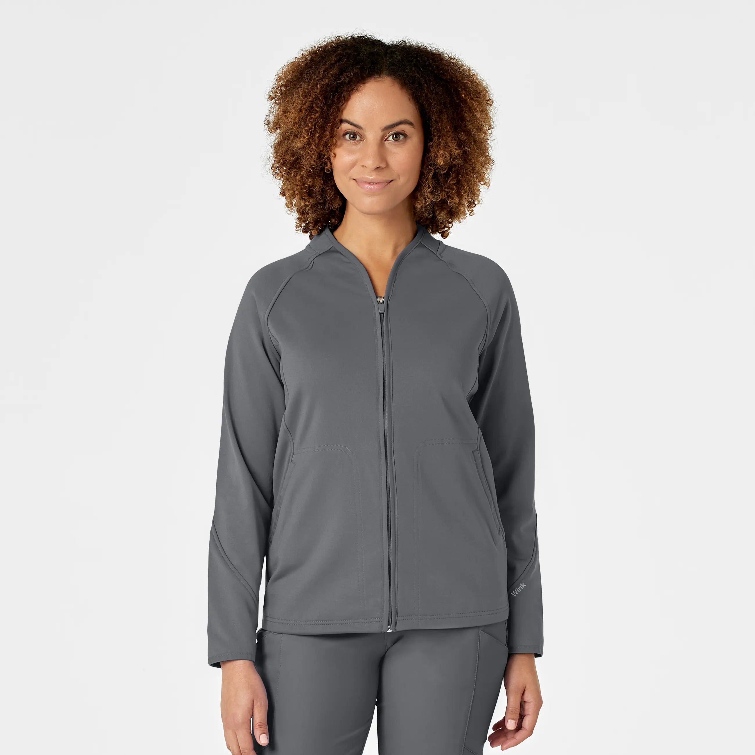 Wink Women's Fleece Full Zip Jacket - PewterRunning Jackets