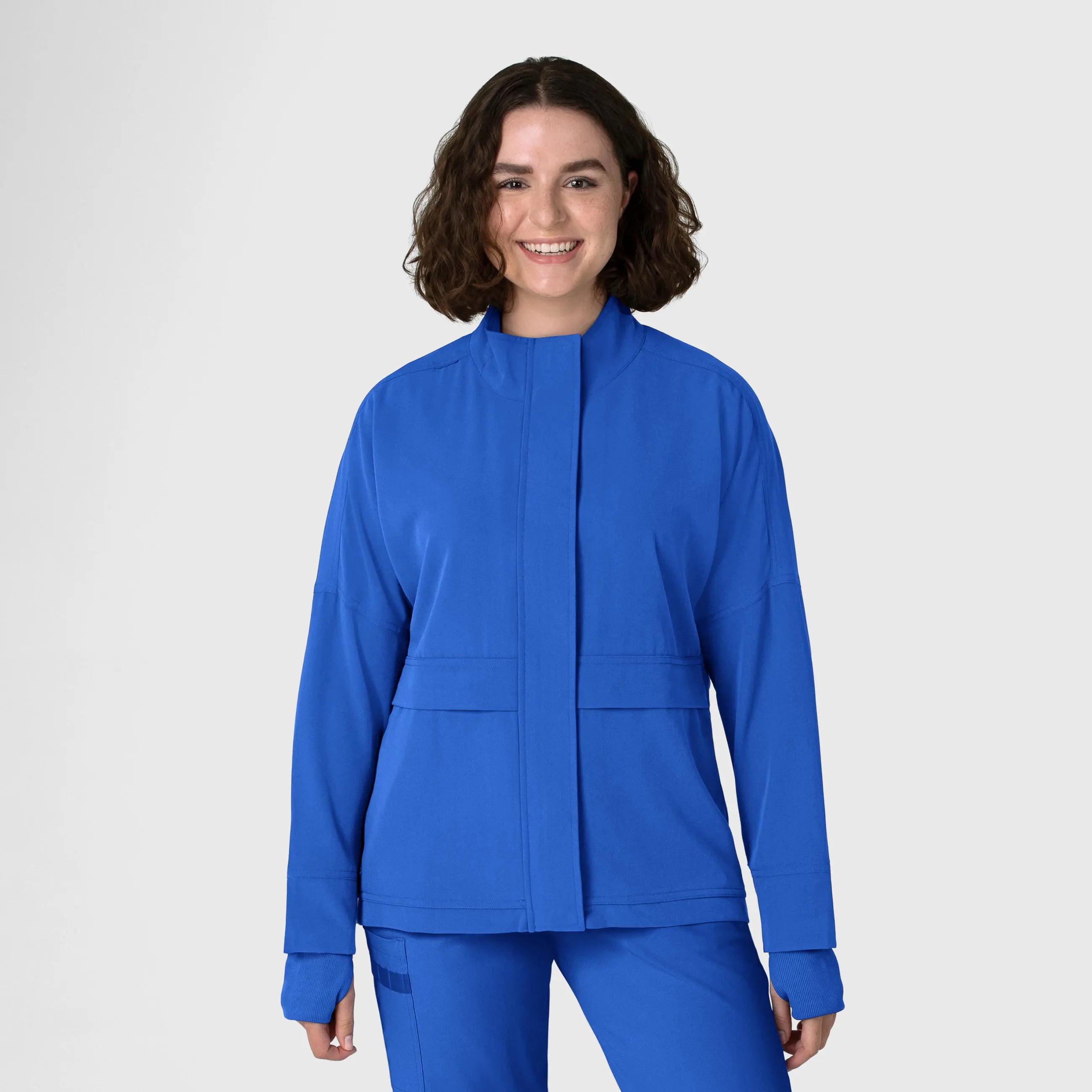 Wink Women's Germs Happen Packable Scrub Jacket - Royal BlueCultural Jackets