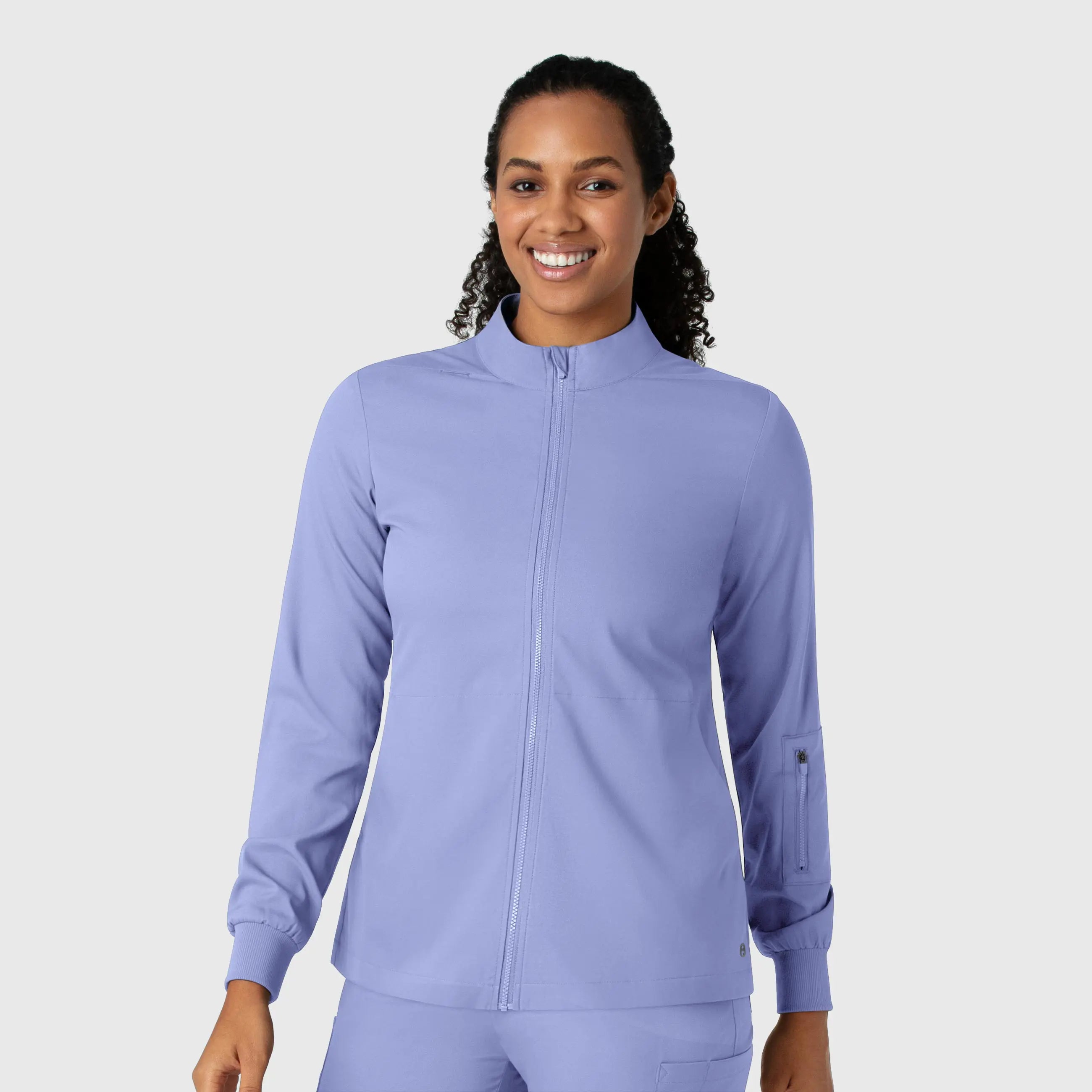 Wink Women's Warm Up Jacket - Ceil BlueSherpa Jackets