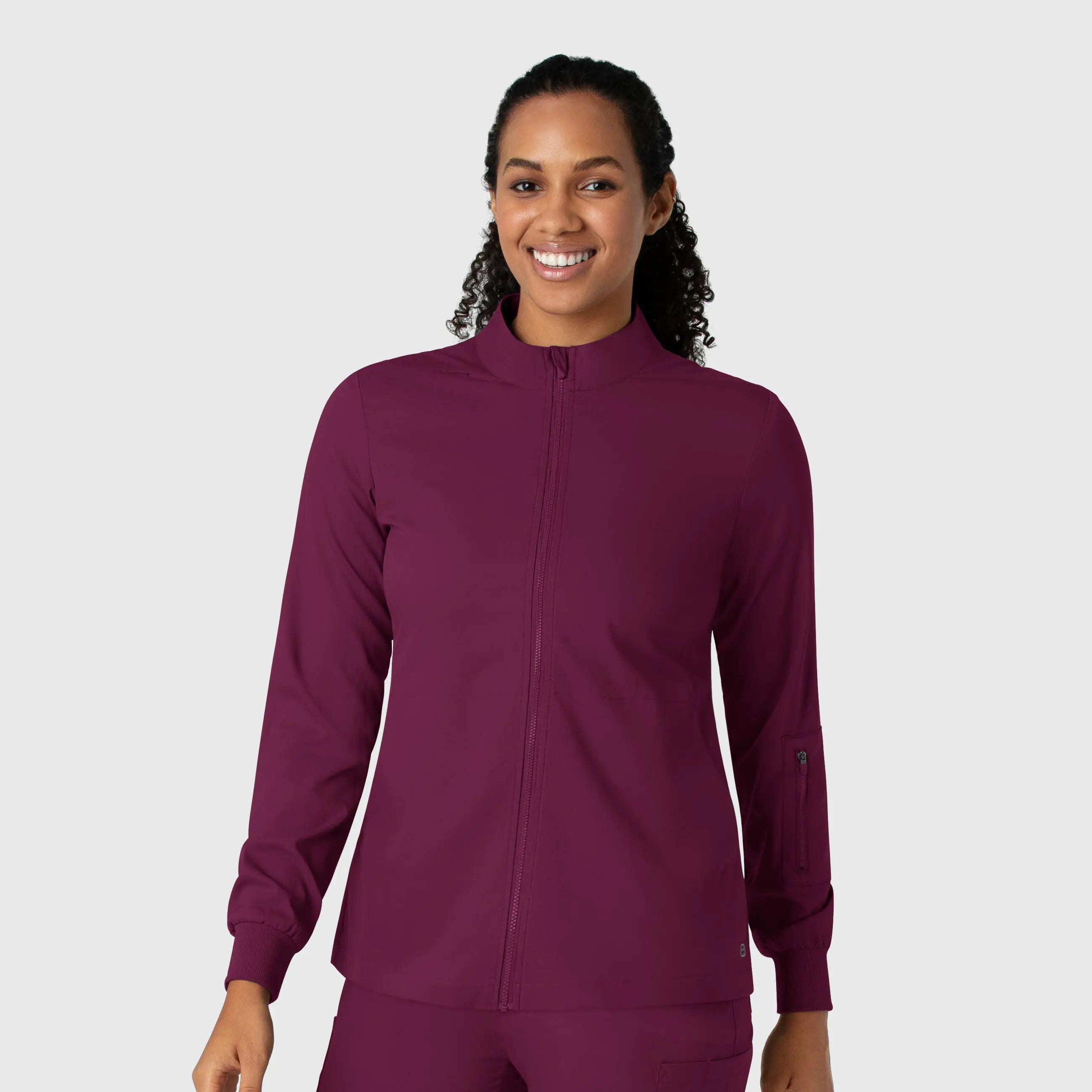 Wink Women's Warm Up Jacket - WineRecycled Fabric Jackets