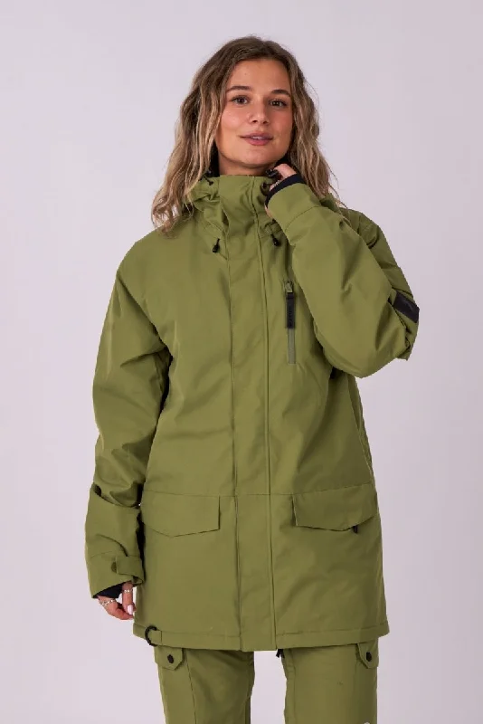 Yeh Girl Ski & Snowboard Jacket - KhakiSherpa Jackets