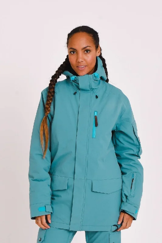 Yeh Girl Ski & Snowboard Jacket - TealLinen Jackets