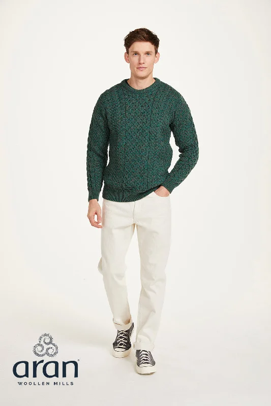 Statement Knit TopsAran - Traditional Sweater - Green