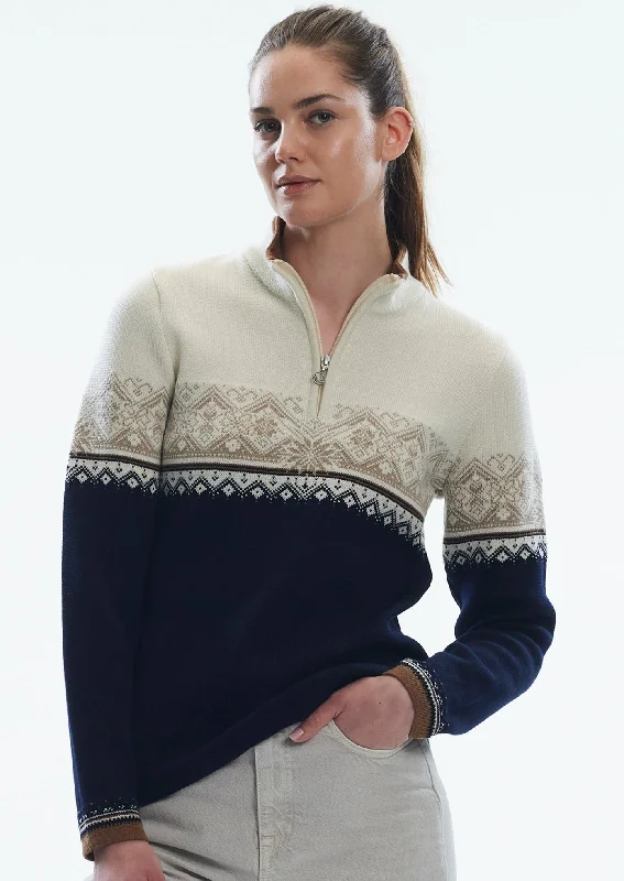 Performance Knit TopsDale of Norway - Moritz Women's Sweater - Navy/Beige