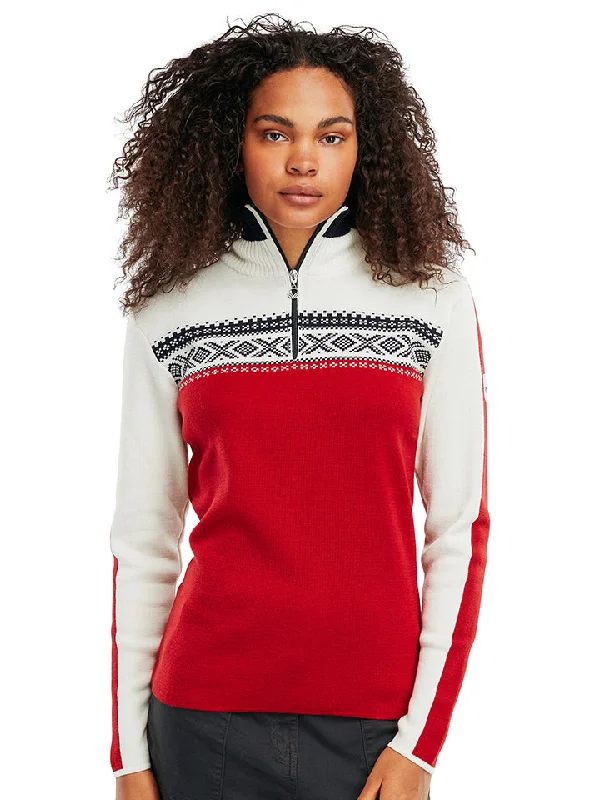 Fringed Knit TopsDale of Norway - Dystingen Women's Sweater - Raspberry