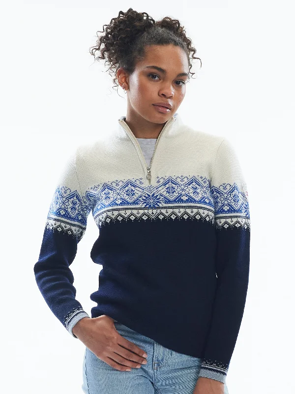 Camping Knit TopsDale of Norway - Moritz Women's Sweater - Navy/Ultramarine