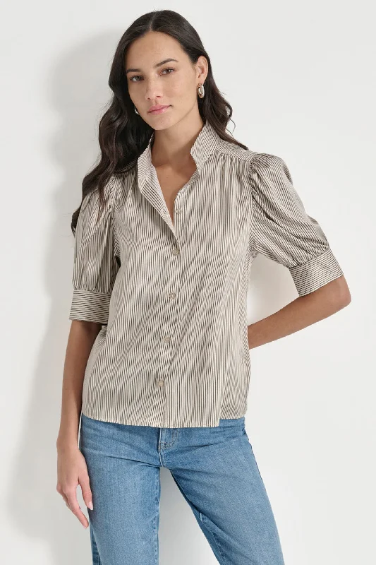 Tasseled Knit TopsPUFF SLEEVE SHIRT