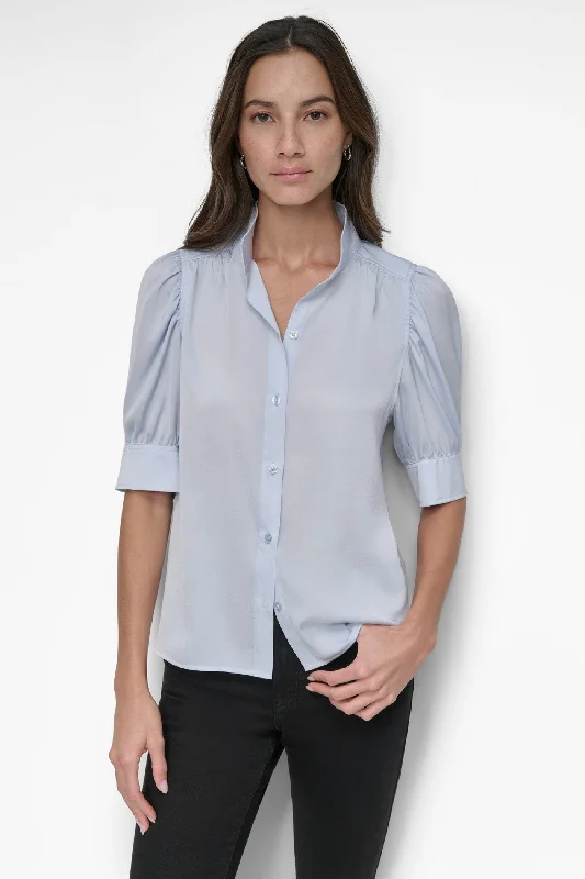 Cashmere Knit TopsPUFF SLEEVE SHIRT